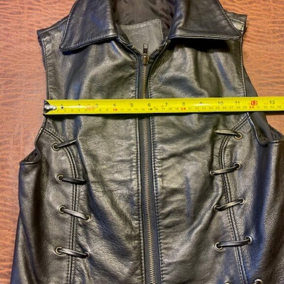 Vintage Leather Vest Size Small - Picture 4 of 6